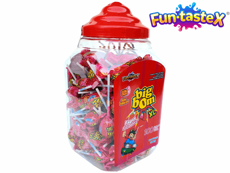 Lollipops Fun=tasteX Bigbom Strawberry