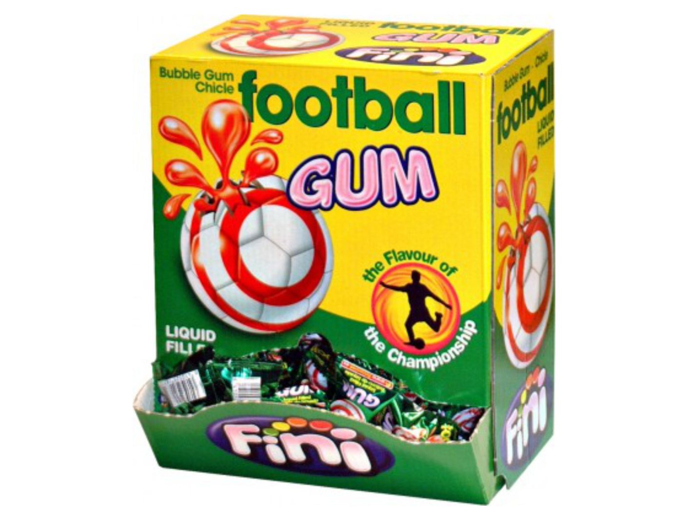 Bubble Gum Fini Football 200pc