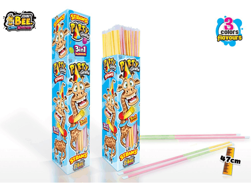Powder Candy Party Giraffe Straws 200pc Yavuz Europe